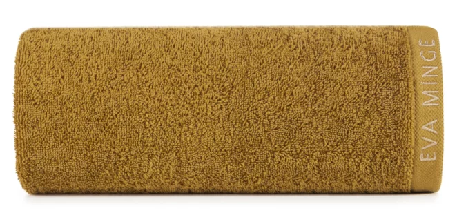 Ręcznik do rąk 30x50 cm bawełniany kolor miodowy z haftowanym logiem Eva Minge 550 g/m2 VENUS Eurofirany