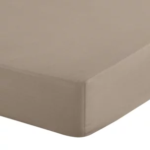 Prześcieradło z gumką 160x200 cm z mikrowłókna kolor beżowy 90 g/m2 SOFT Design 91 Eurofirany