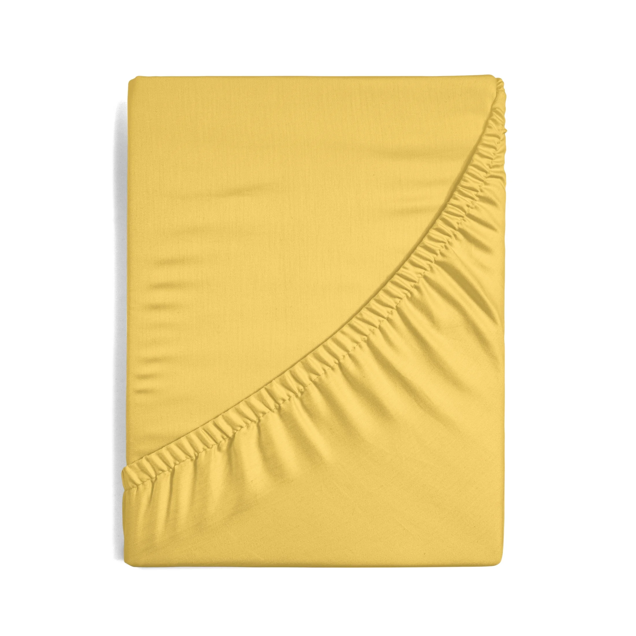 Prześcieradło jersey z gumką 120x200 cm z bawełny kolor musztardowy 125 g/m2 Design 91 Eurofirany
