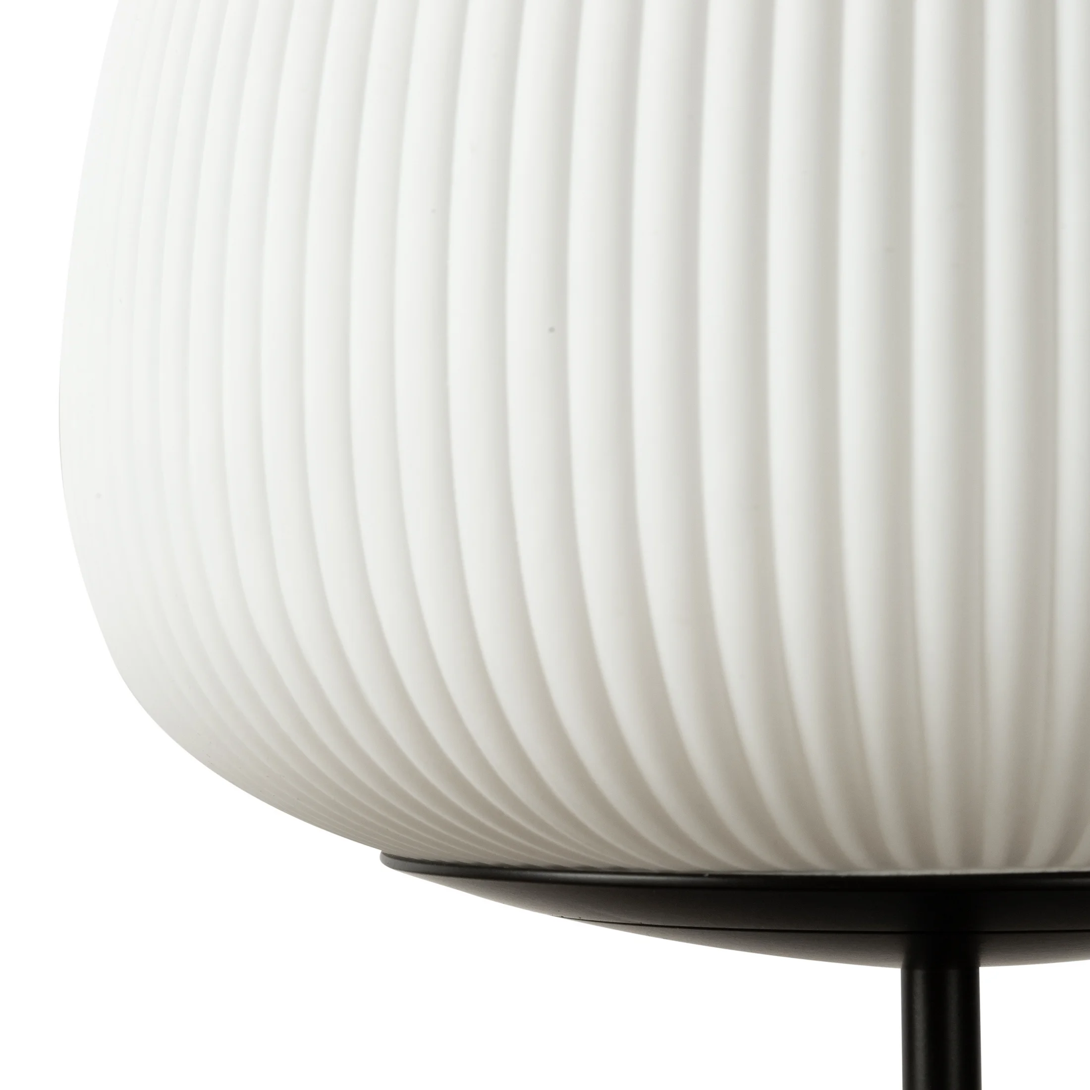 Designerska lampa stołowa biało-czarna z dekoracyjnym ryflowanym szkłem 26x41 cm RUTH Eurofirany