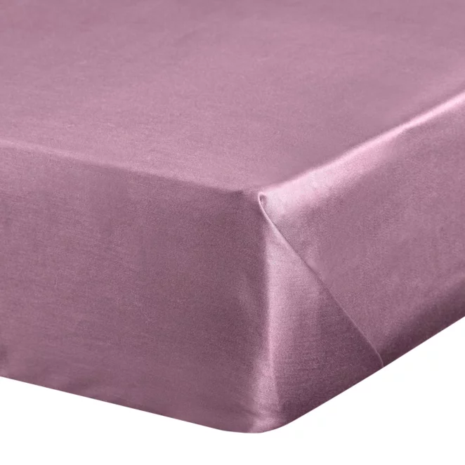Prześcieradło bez gumki 220x210 cm z satyny bawełnianej kolor ciemnoróżowy 125 g/m2 DINA Diva Line Eurofirany