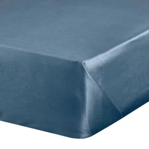 Prześcieradło bez gumki 160x210 cm z satyny bawełnianej kolor ciemnoniebieski 125 g/m2 DINA Diva Line Eurofirany