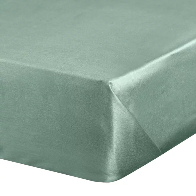 Prześcieradło bez gumki 220x210 cm z satyny bawełnianej kolor miętowy 125 g/m2 DINA Diva Line Eurofirany