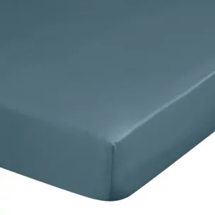 Prześcieradło z gumką 180x200 cm z satyny bawełnianej kolor petrol 125 g/m2 DINA Diva Line Eurofirany