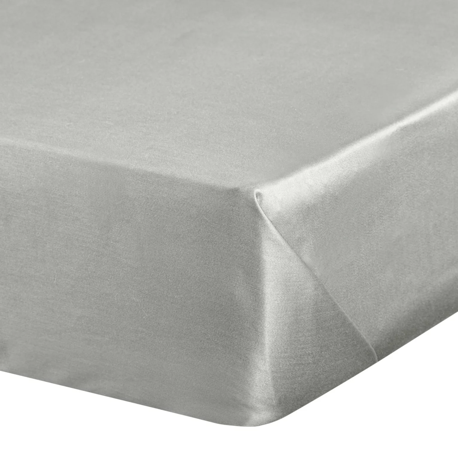 Prześcieradło bez gumki 220x210 cm z satyny bawełnianej kolor jasnoszary 125 g/m2 DINA Diva Line Eurofirany