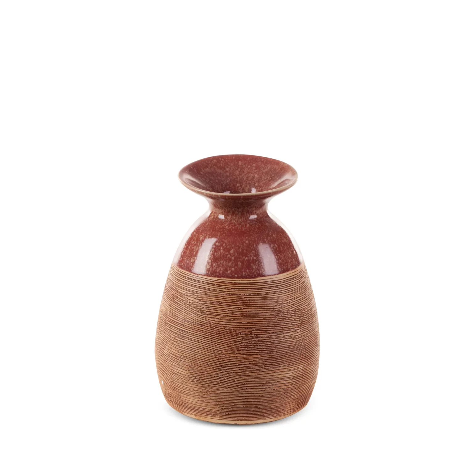 Wazon ceramiczny czerwono-jasnobrązowy 16x15x22 cm ELDA Eurofirany