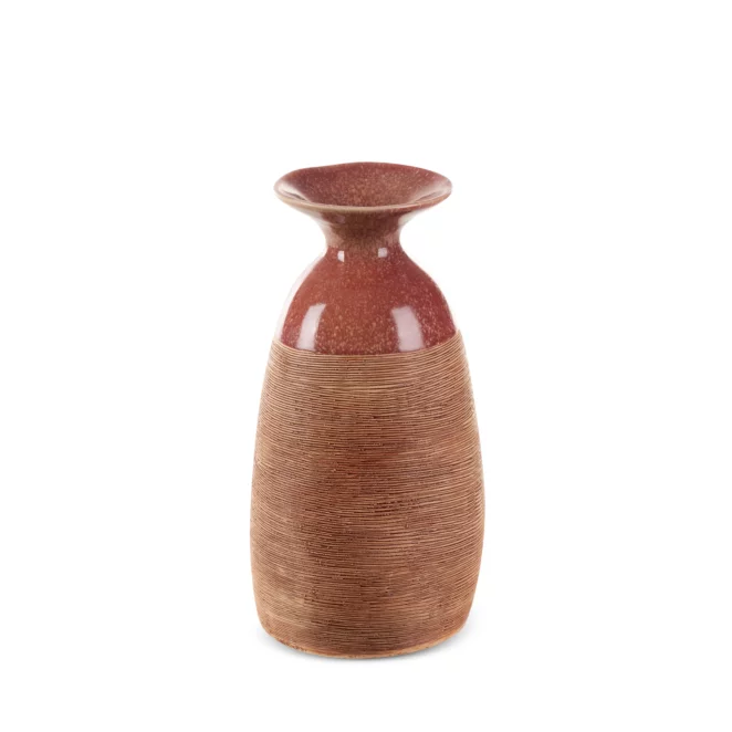 Wazon ceramiczny czerwono-jasnobrązowy 17x16x31 cm ELDA Eurofirany