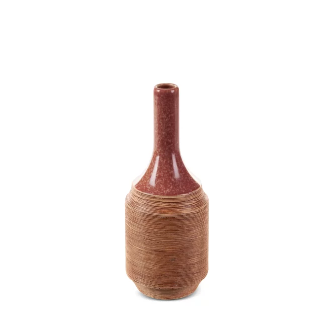 Wazon ceramiczny czerwono-jasnobrązowy średnica 12x29 cm ELDA Eurofirany