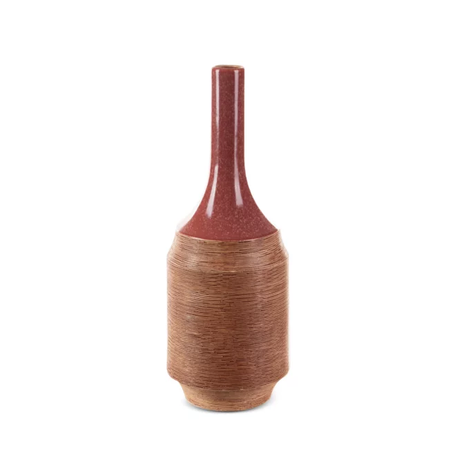 Wazon ceramiczny czerwono-jasnobrązowy średnica 16x48 cm ELDA Eurofirany