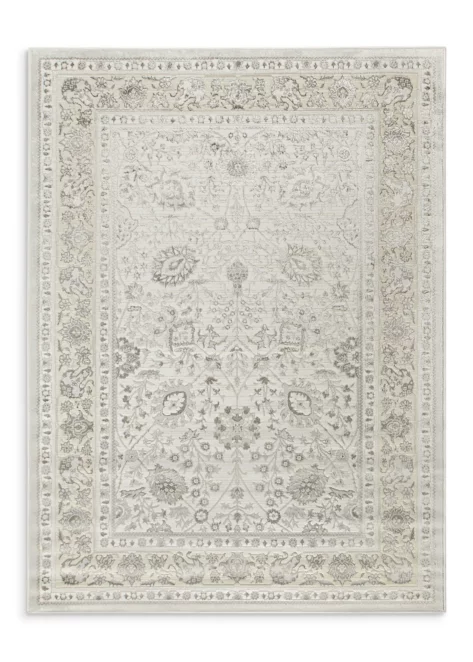 Dywan 140x190 cm beżowo, brązowy zdobiony roślinnym wzorem VIANA Eurofirany