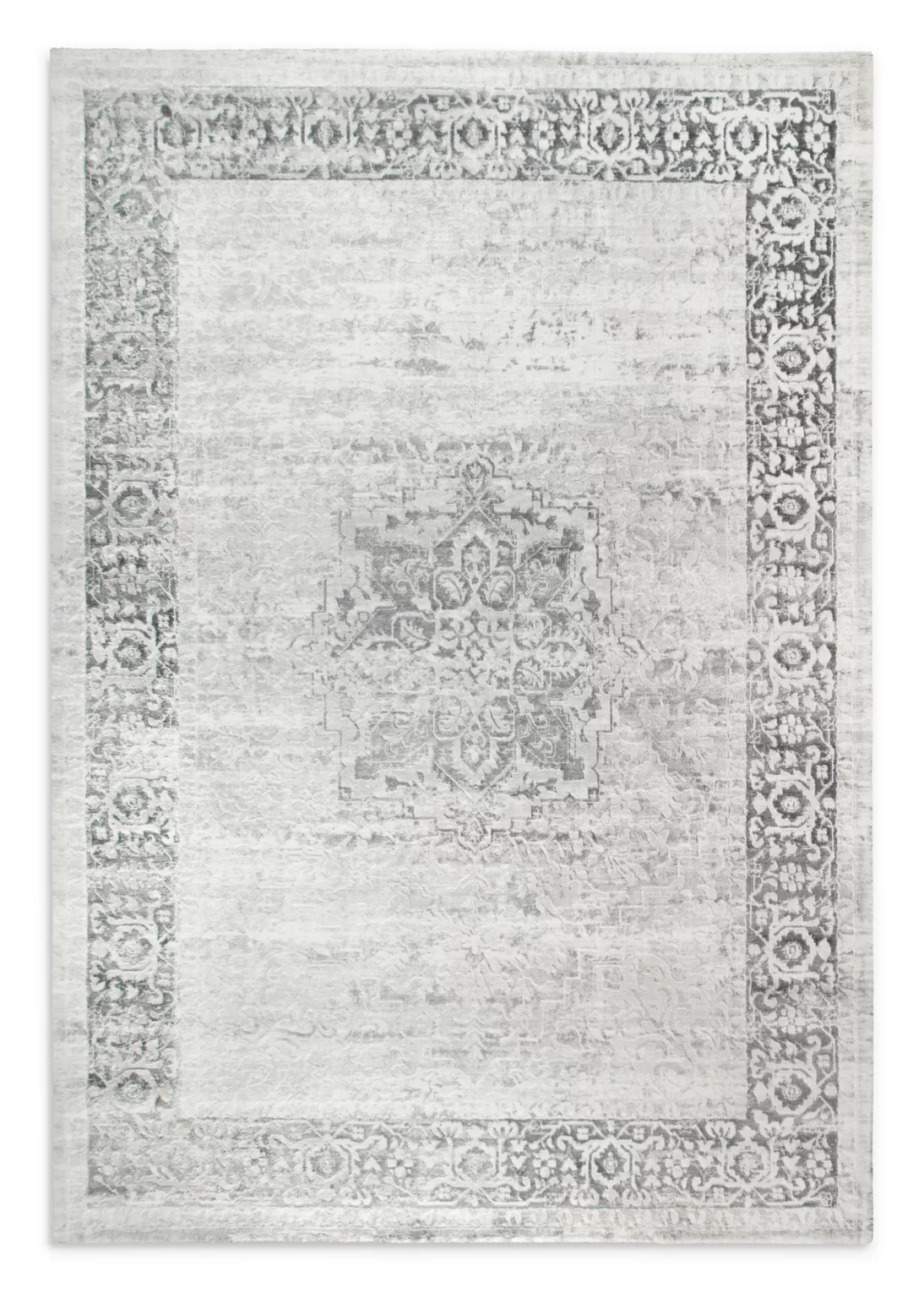 Dywan 140x190 cm jasnostalowo, biały z motywem klasycznych ornamentów ELBA4 Eurofirany