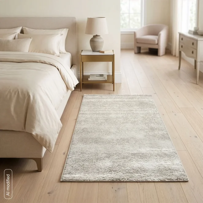 Dywan 60x100 cm beżowo, biały subtelnej strukturze SALENA3 Eurofirany