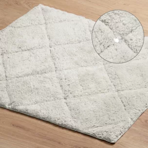 Dywanik łazienkowy bawełniany zdobiony geometrycznym wzorem z kryształkami 50x70 cm CHIC Eurofirany
