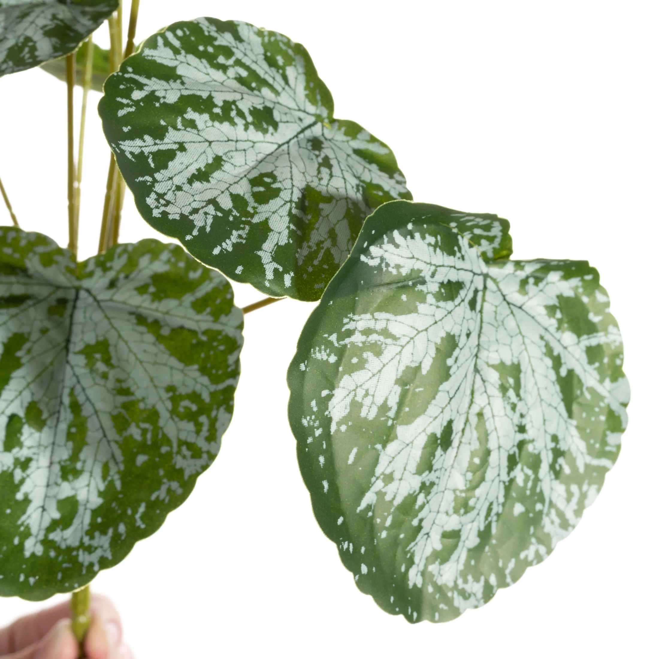 Kwiat sztuczny gałązka zielono, popielata 30 cm