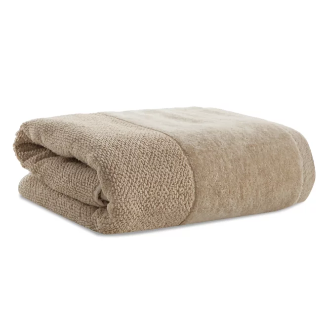 Ręcznik do rąk 30x50 cm bawełniany kolor beżowy z welwetową bordiurą 550 g/m2 ARIA Eurofirany
