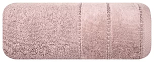 Ręcznik kąpielowy 70x140 cm bawełniany kolor ciemnoróżowy z welwetową bordiurą 500 g/m2 JESSI Eurofirany