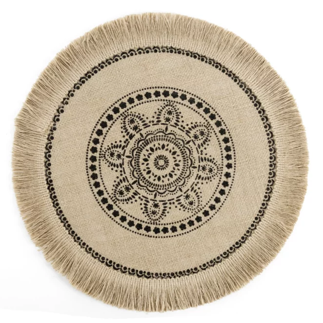 Podkładka na stół okrągła średnica 38 cm ELISA w stylu boho Eurofirany