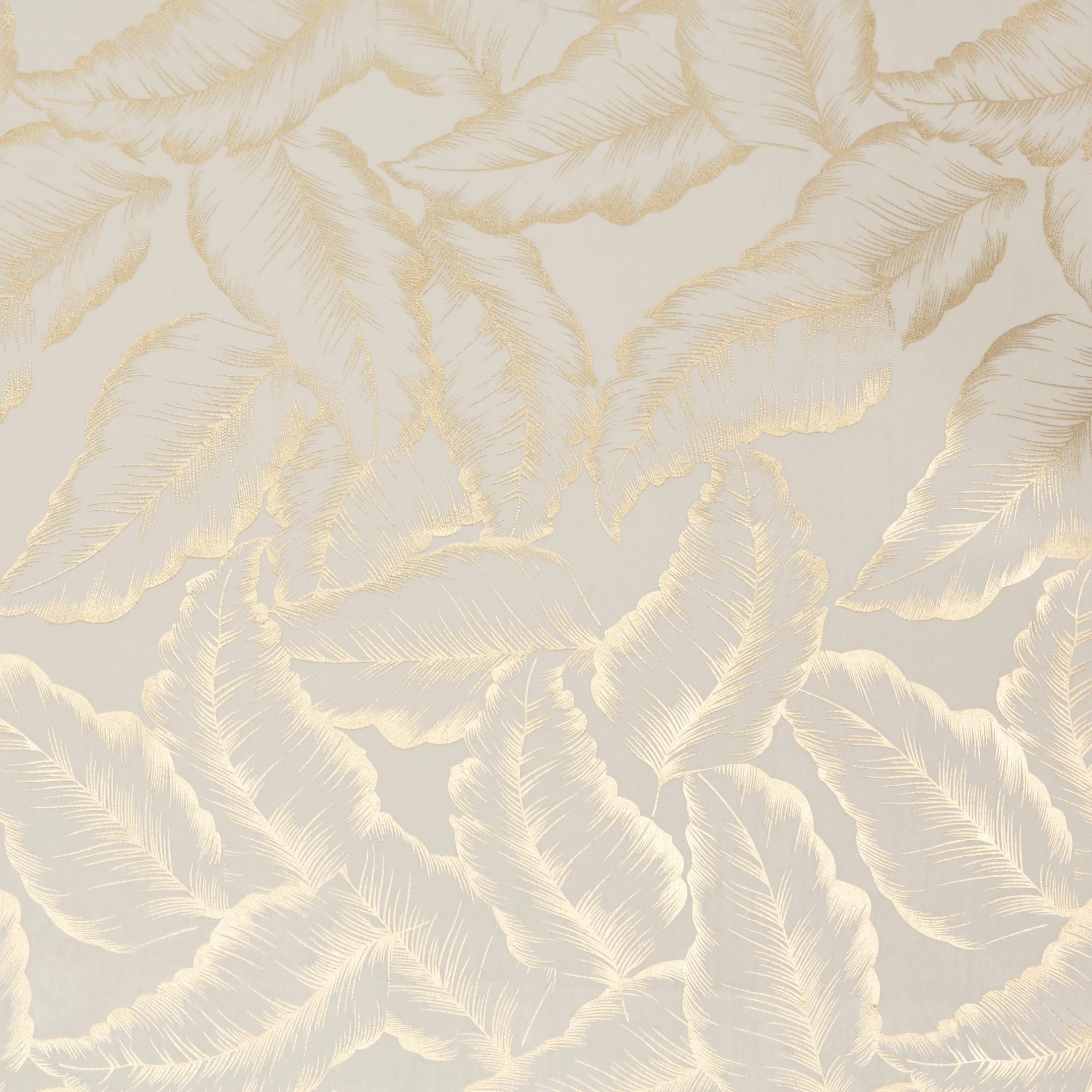 Zasłona kremowo, szampańska z błyszczącym nadrukiem z welwetu 140x250 cm przelotka MILENA Eurofirany