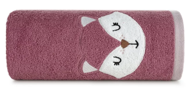 Ręcznik kąpielowy dziecięcy 50x90 cm bawełniany kolor różowy 450 g/m2 BABY 70Eurofirany