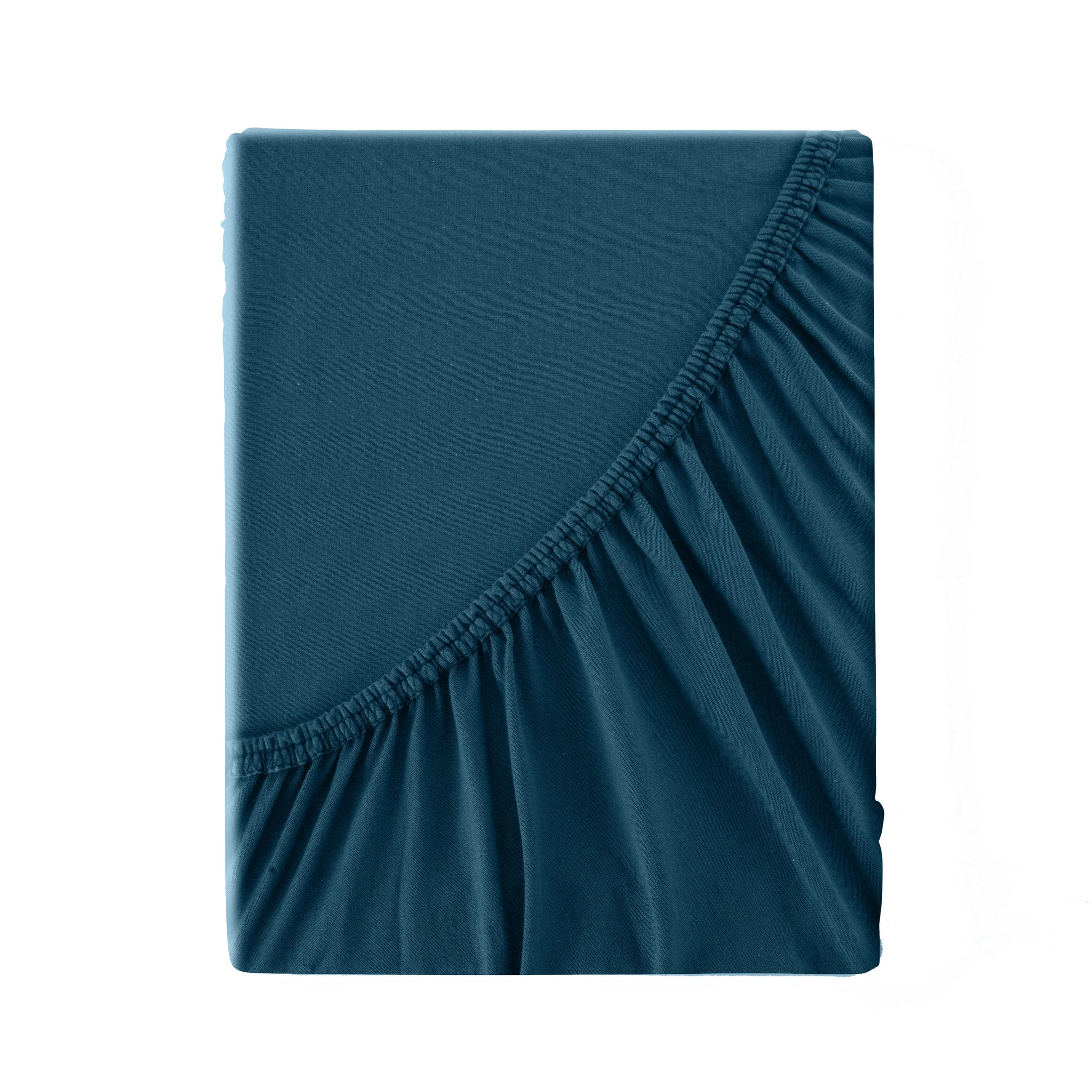 Prześcieradło jersey z gumką 220x200 cm z bawełny kolor granatowy 140 g/m2 ADELA Eurofirany