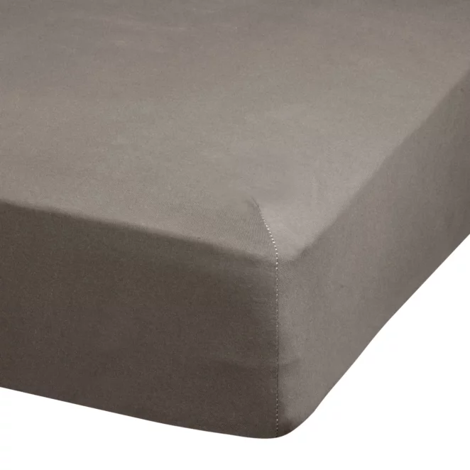 Prześcieradło jersey z gumką 180x200 cm z bawełny kolor grafitowy 140 g/m2 ADELA Eurofirany