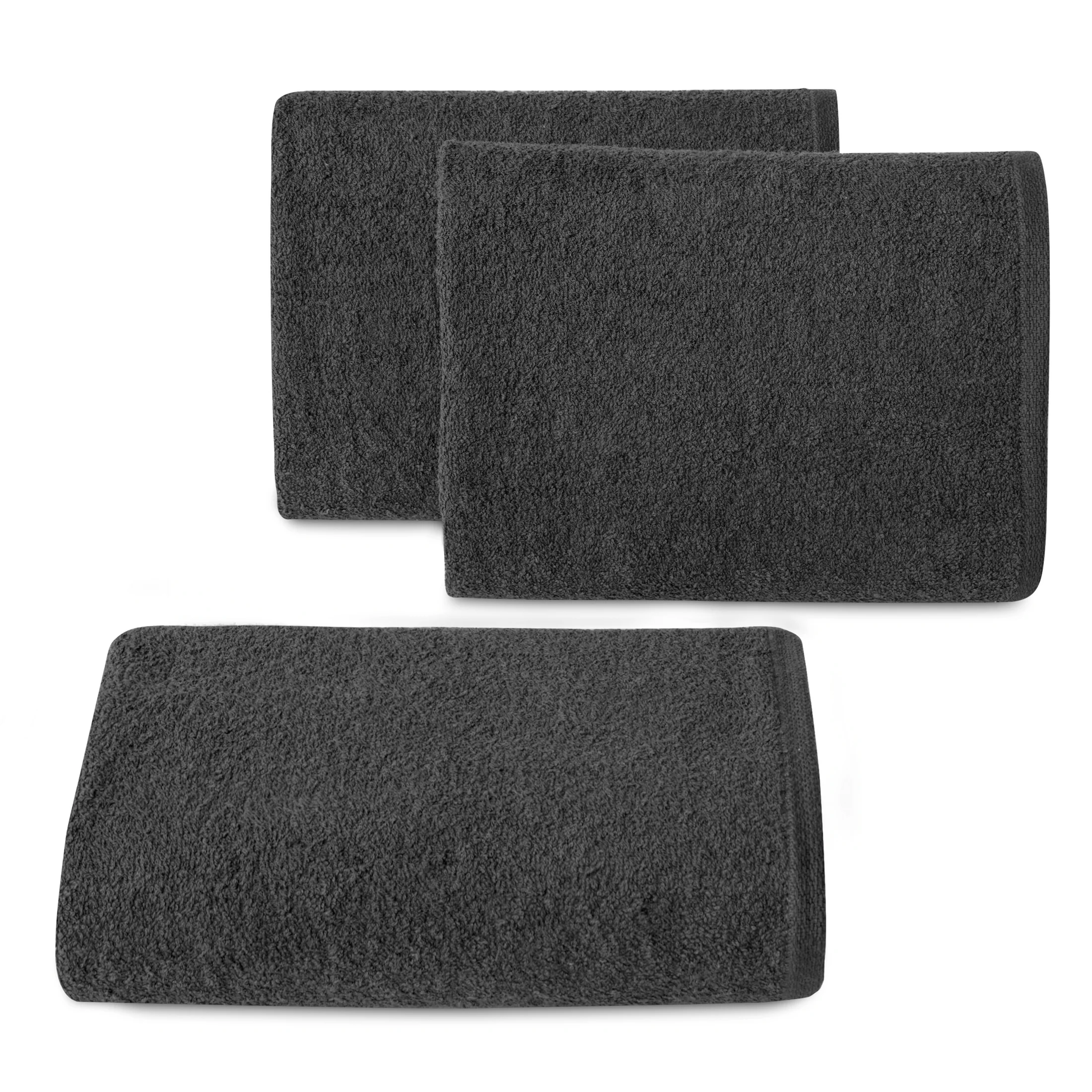 Ręcznik kąpielowy 50x100 cm bawełniany kolor czarny 400 g/m2 GŁADKI 1 Eurofirany