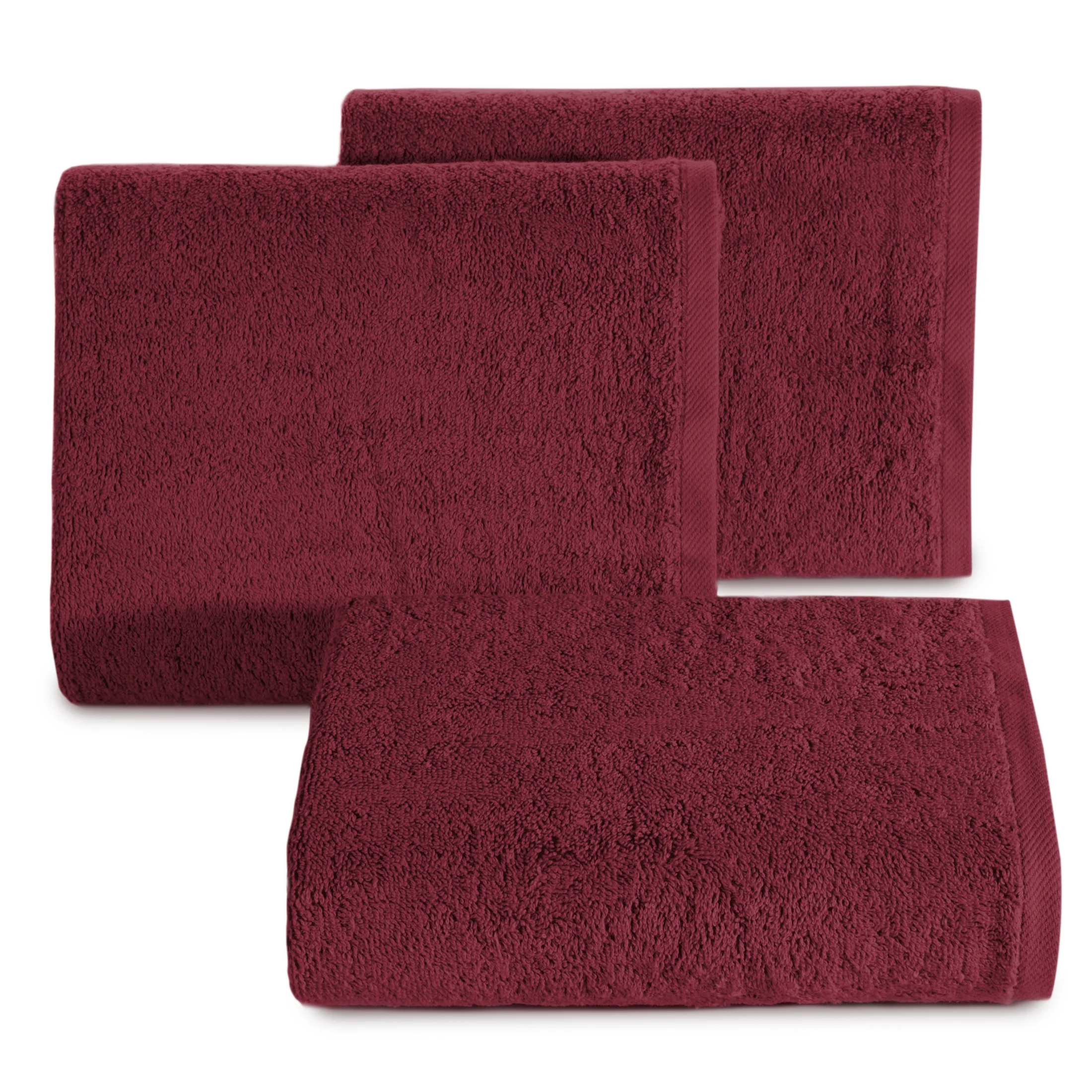 Ręcznik do rąk 30x50 cm bawełniany kolor bordowy 500 g/m2 GŁADKI 2 Eurofirany