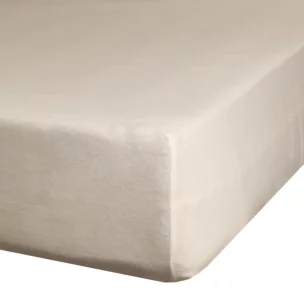 Prześcieradło jersey z gumką 90x200 cm z bawełny kolor beżowy 190 g/m2 Eurofirany Premium