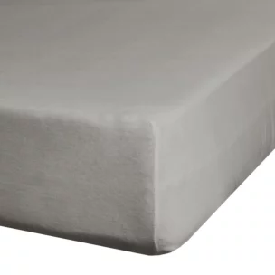 Prześcieradło jersey z gumką 180x200 cm z bawełny kolor srebrny 190 g/m2 Eurofirany Premium
