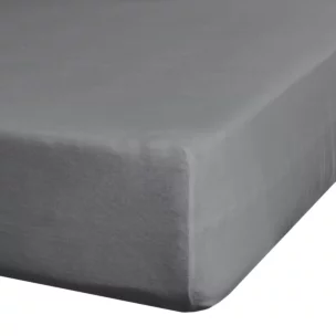 Prześcieradło jersey z gumką 180x200 cm z bawełny kolor stalowy 190 g/m2 Eurofirany Premium