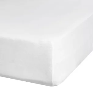 Prześcieradło jersey z gumką 220x200 cm z bawełny kolor biały 190 g/m2 Eurofirany Premium