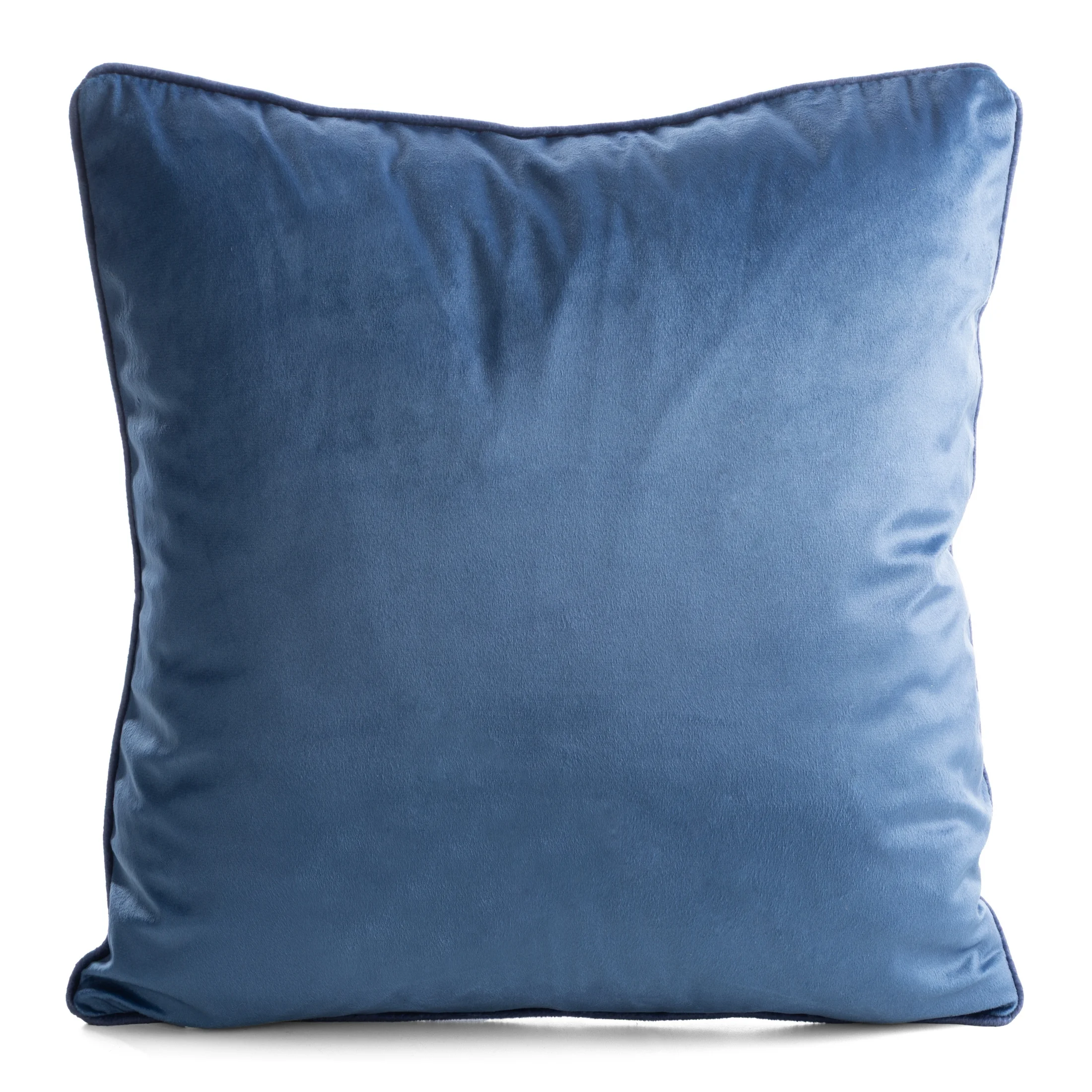 Poszewka na poduszkę 45x45 cm welwetowa granatowo, biała z geometrycznym nadrukiem VELVET 201 Eurofirany