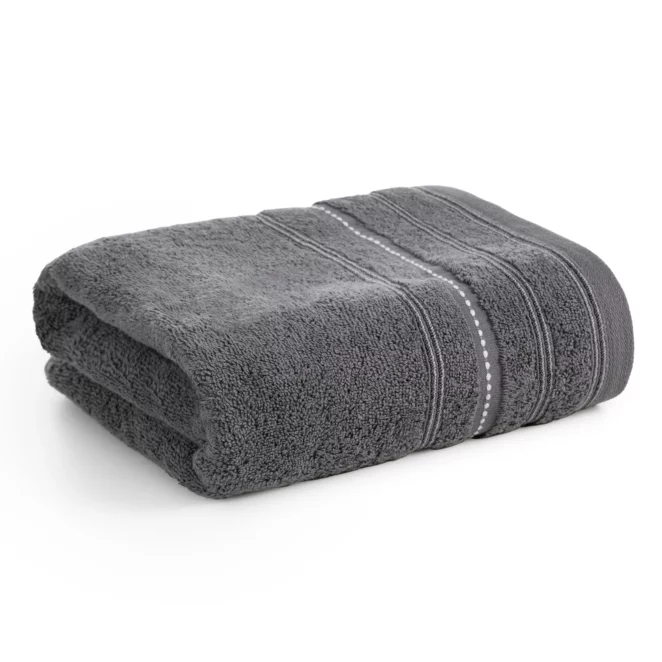Ręcznik do rąk 30x50 cm bawełniany kolor stalowy w pasy 500 g/m2 VENTO Eurofirany