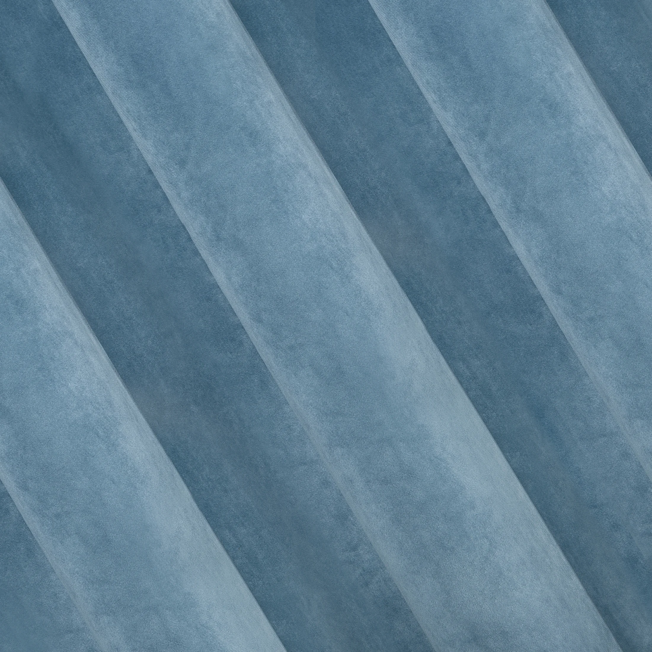 Zasłona niebieska z ekskluzywnego matowego welwetu 140x270 cm taśma RIA Diva Line Eurofirany