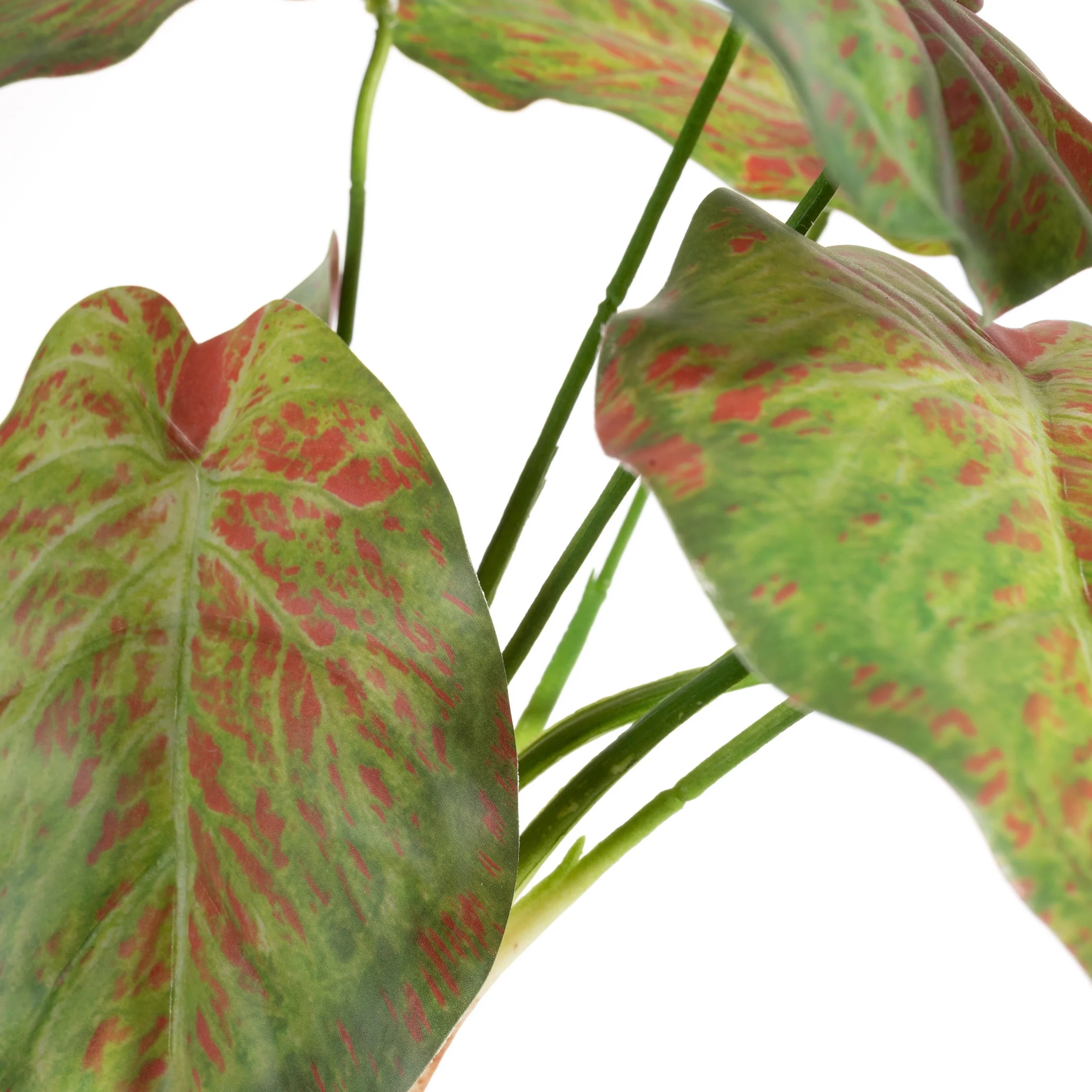 Kwiat sztuczny doniczkowy o zielonych ozdobnych liściach 45 cm