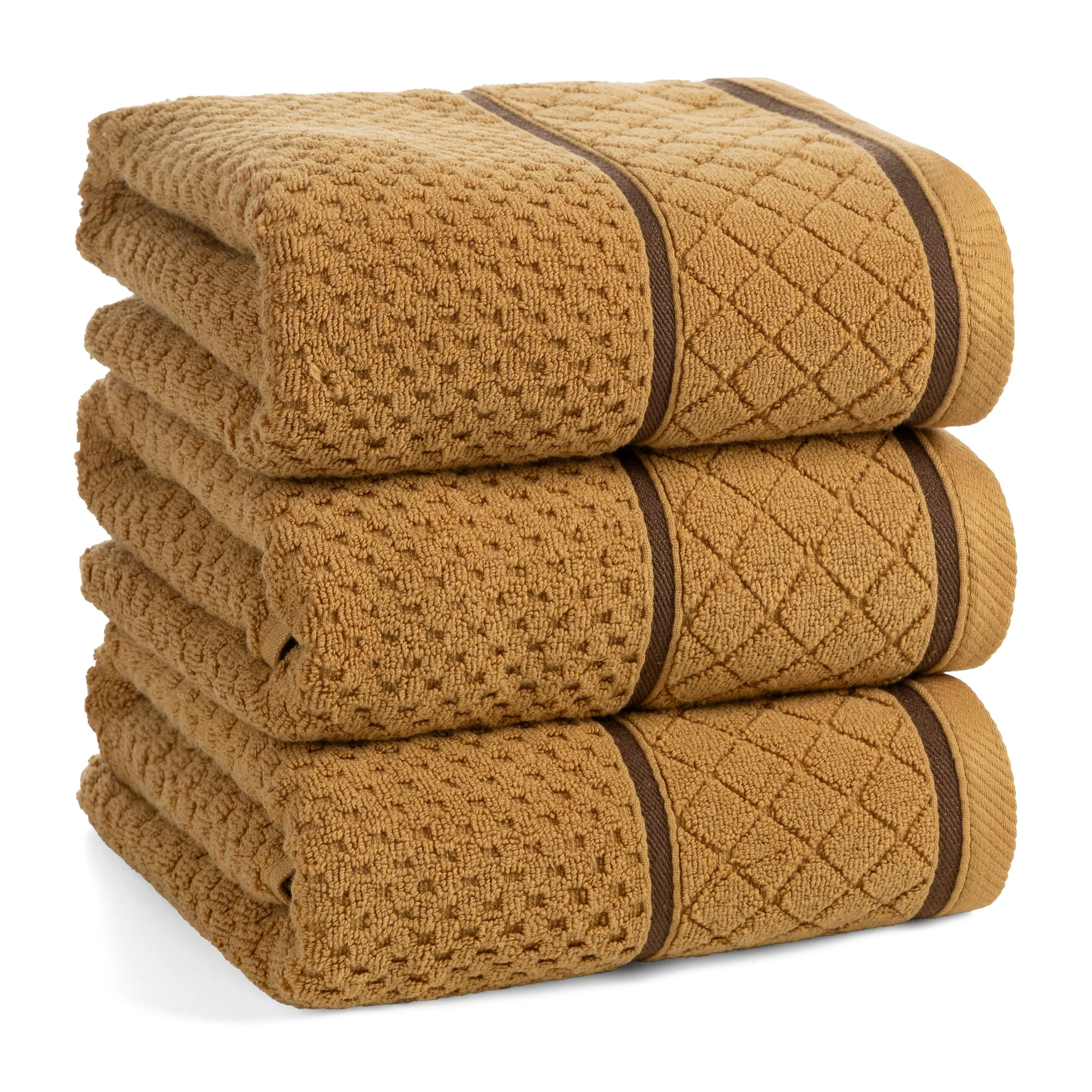 Ręcznik kąpielowy 70x140 cm bawełniany zero twist miodowy o ryżowej strukturze 550 g/m2 FAVORI Eurofirany