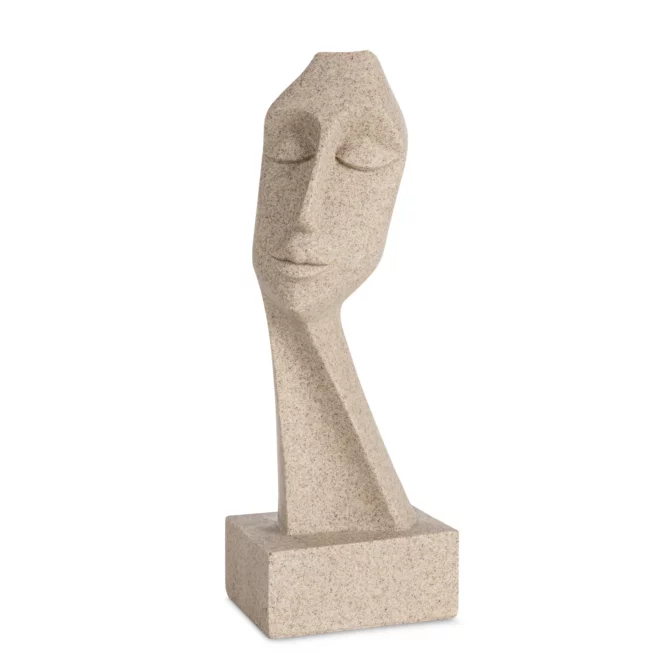Figurka beżowa inspirowana nowoczesną rzeźbą 11x9x27 cm Eurofirany