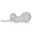 Figurka srebrna kot o drobnym strukturalnym wzorze 26x9x9 cm ELDO 1 Eurofirany