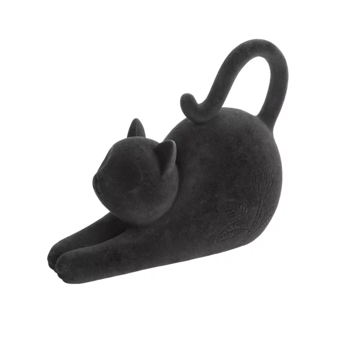 Figurka czarna kot 23x10x17 cm MOLY Eurofirany