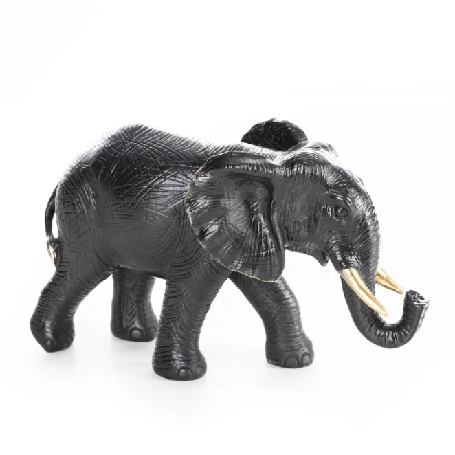 Figurka czarna Słoń 20x7x12 cm OLI  Eurofirany