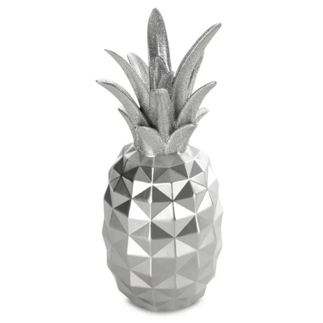 Figurka srebrna ananas średnica średnica 10x25 cm ESTEL  Eurofirany