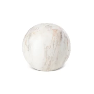 Kula ceramiczna biało-beżowa z efektem przecieranego drzewa średnica 9x9 cm ASLI Eurofirany