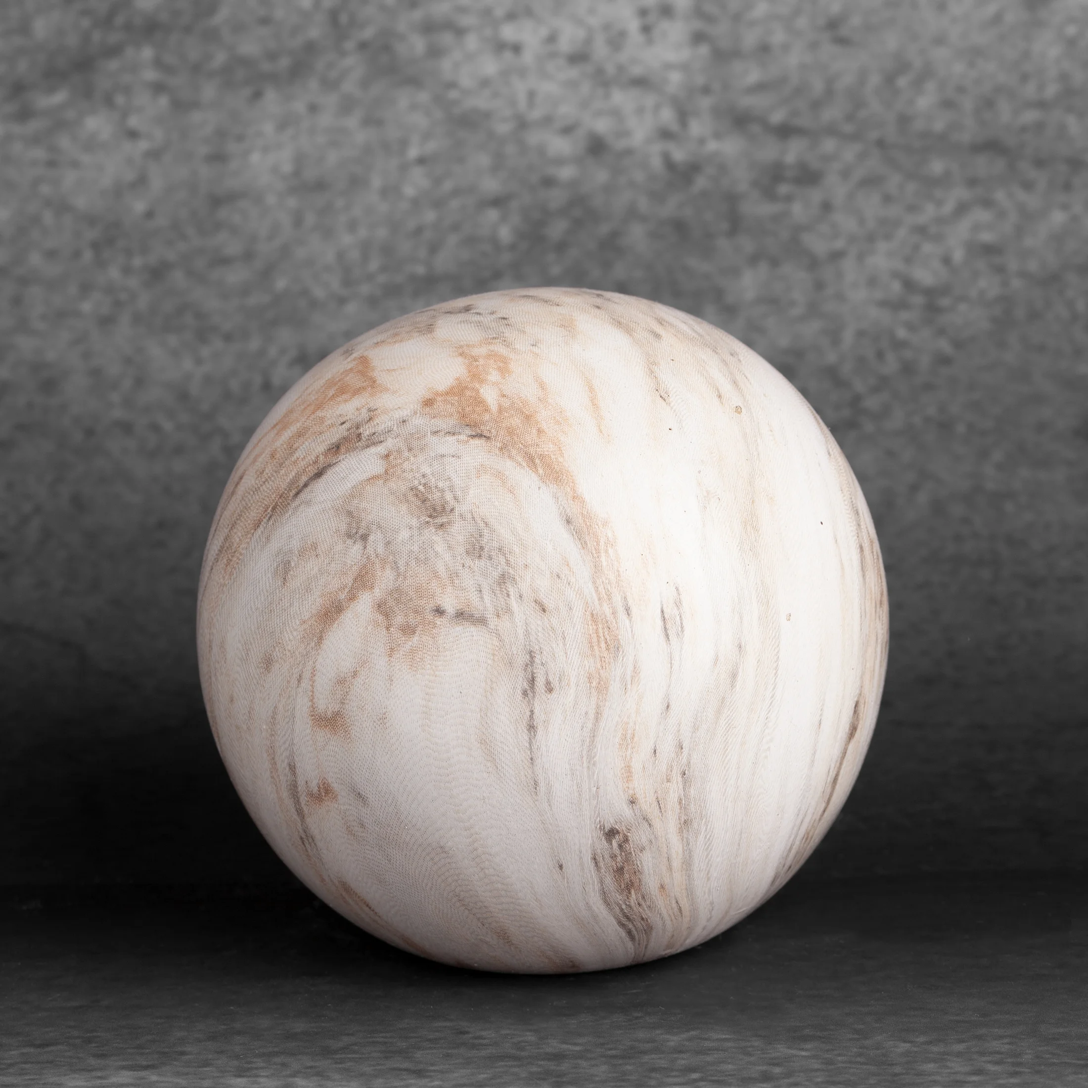 Kula ceramiczna biało-beżowa z efektem przecieranego drzewa średnica 9x9 cm ASLI Eurofirany
