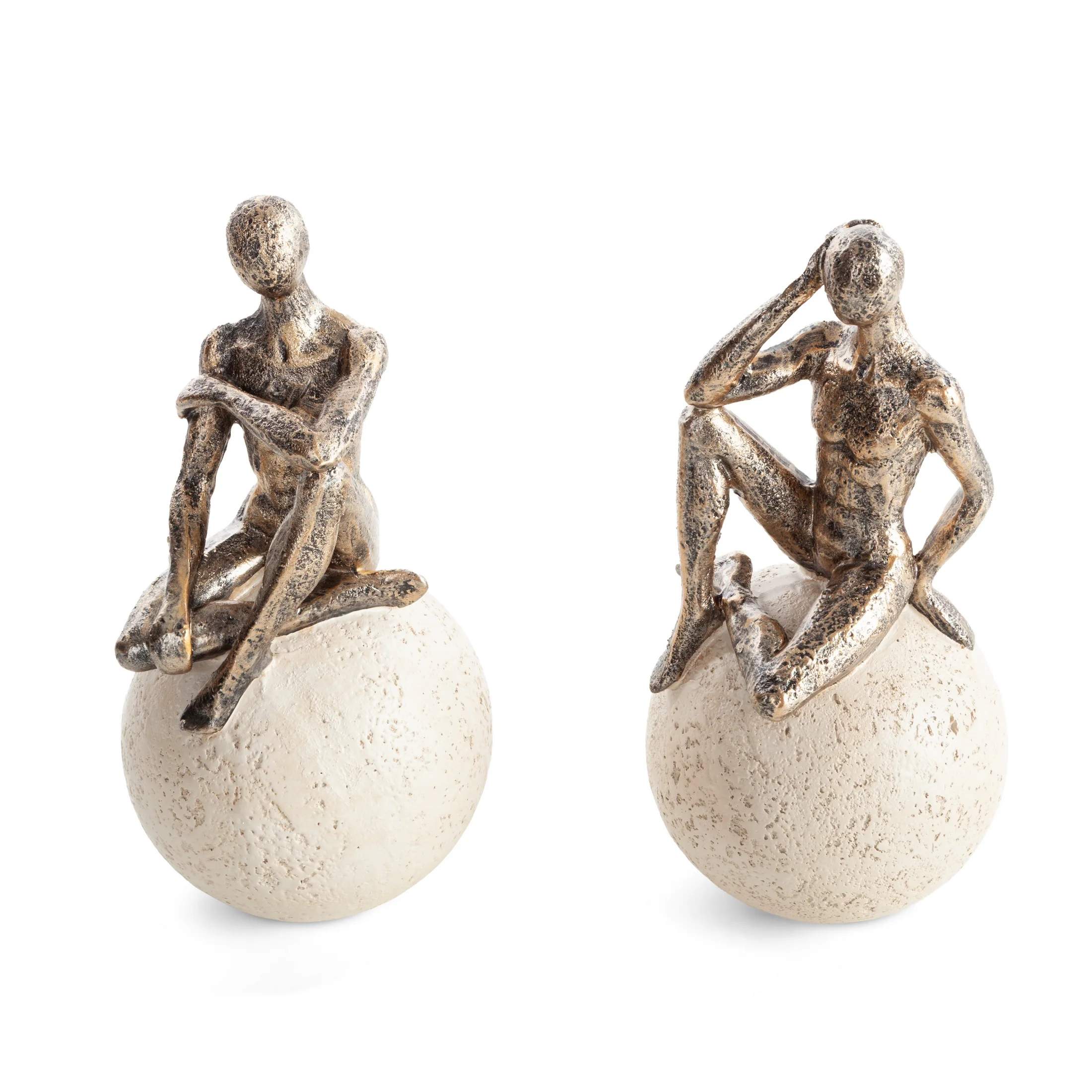 Figurka kremowo-złota dekoracyjna 11x11x22 cm OSCAR 1 Eurofirany