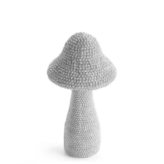 Figurka srebrna grzybek o drobnym strukturalnym wzorze 8x8x14 cm ELDO Eurofirany