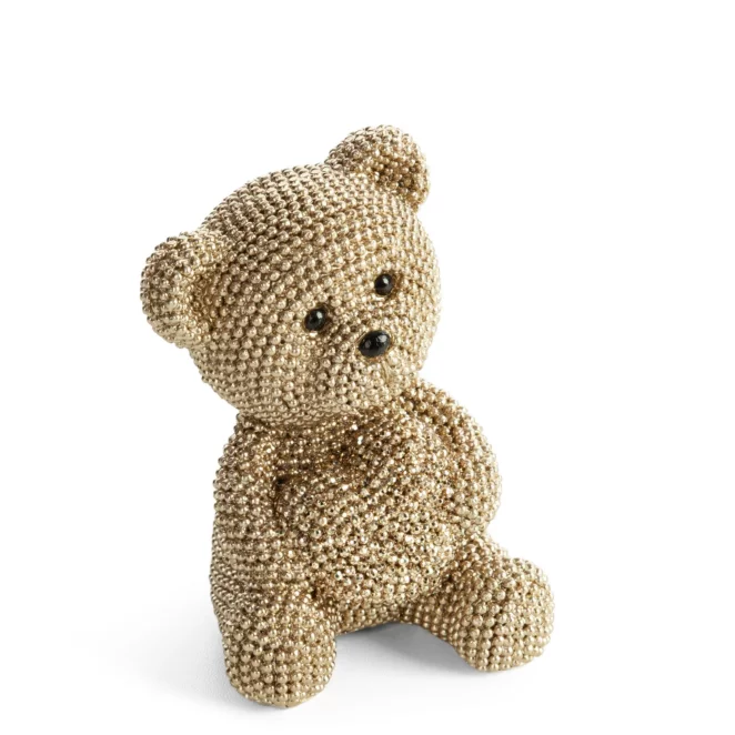 Figurka szampańska miś o drobnym strukturalnym wzorze 7x6x9 cm ELDO 4 Eurofirany