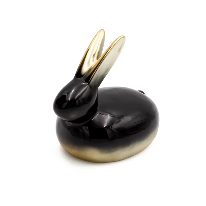 Figurka wielkanocna ZAJĄCZEK z glinki ceramicznej z efektem ombre