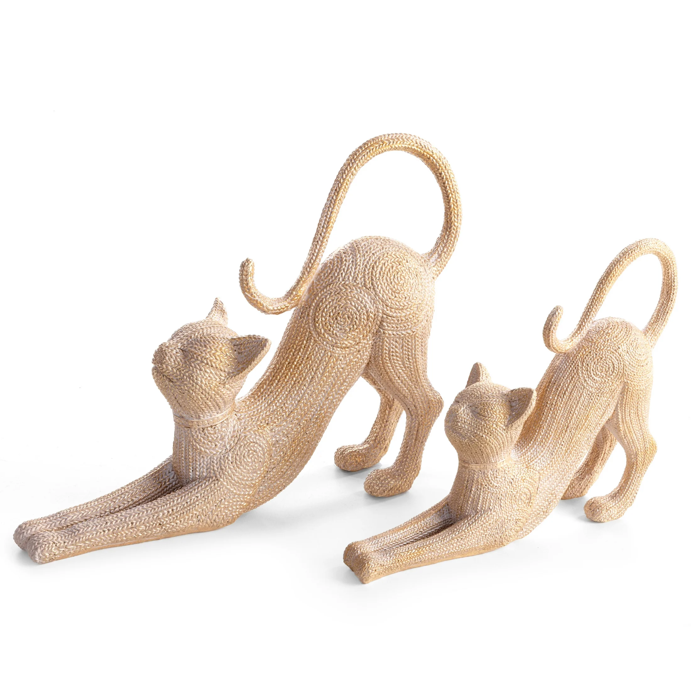 Figurka złota w kształcie kota 32x8x25 cm VALERI Eurofirany