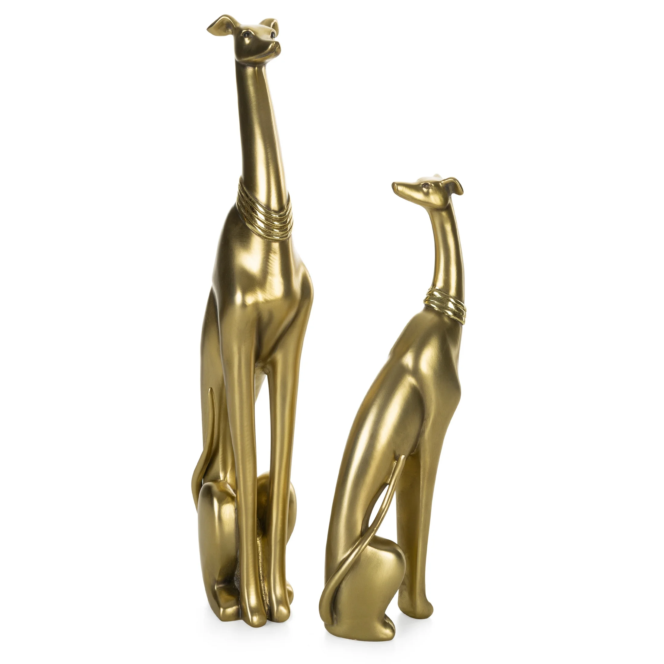 Figurka złota w kształcie psa, półmatowa 13x7x36 cm Eurofirany
