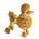 Figurka złota w kształcie uroczego psa o drobnym strukturalnym wzorze 17x9x19 cm ELDO 2 Eurofirany